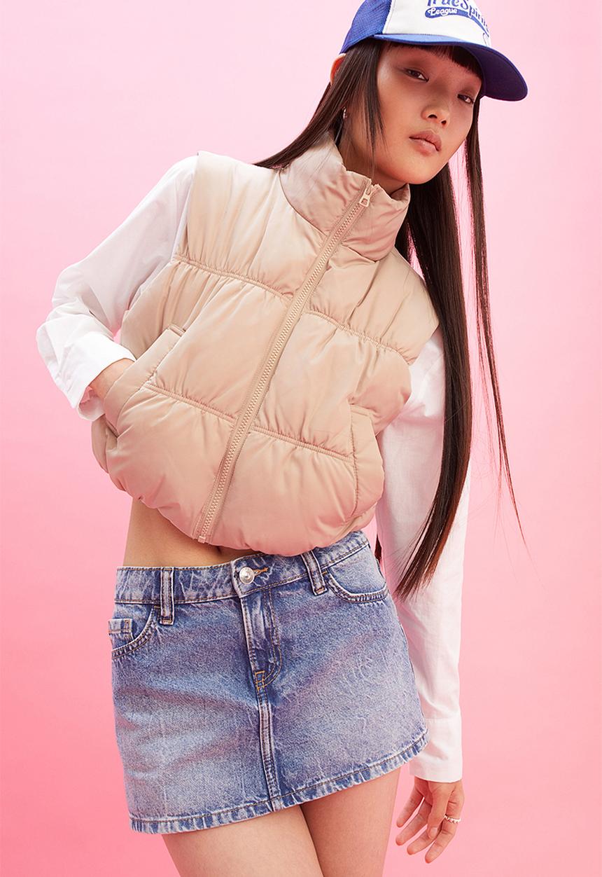H&M - Puffer gilet - beige