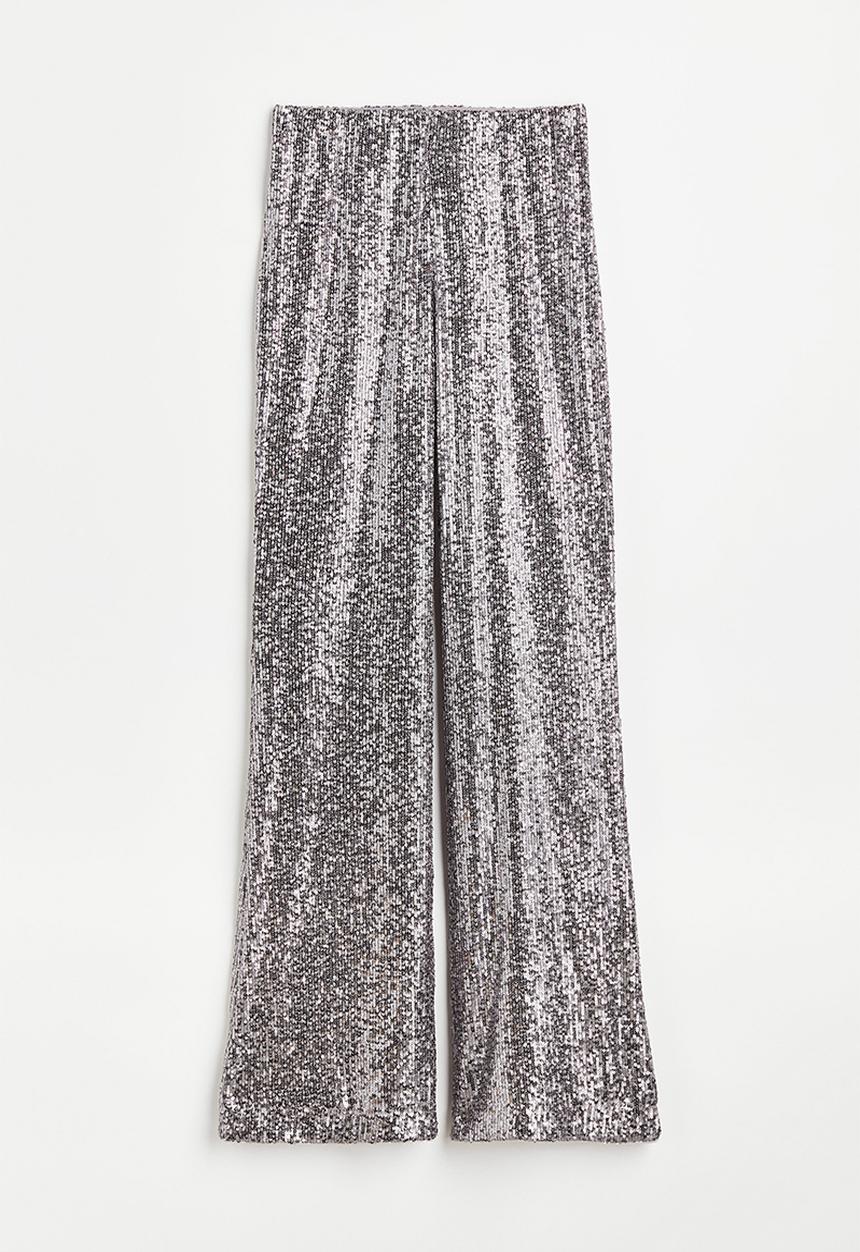 H&M - Sequined trousers - silver