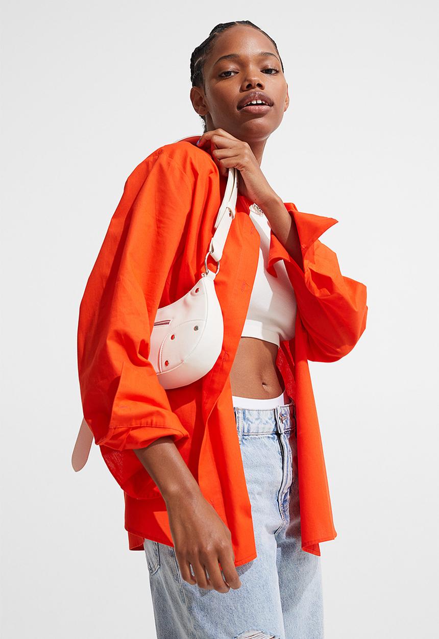 H&M - Oversized poplin shirt - orange