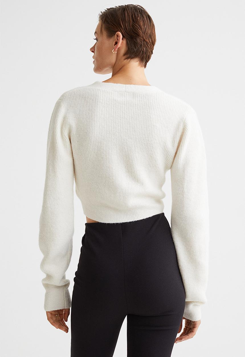 H&M - Short cardigan - cream