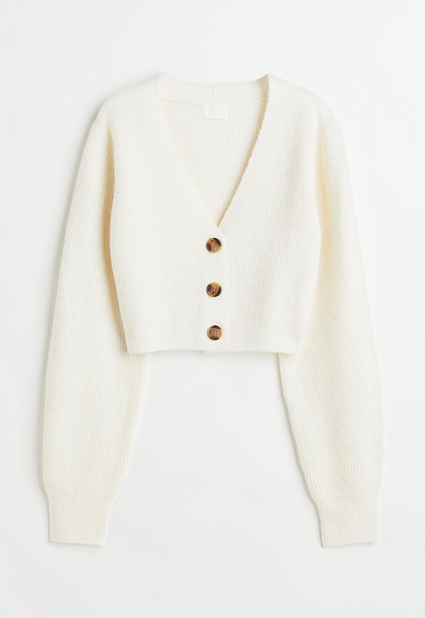 H&M - Short cardigan - cream