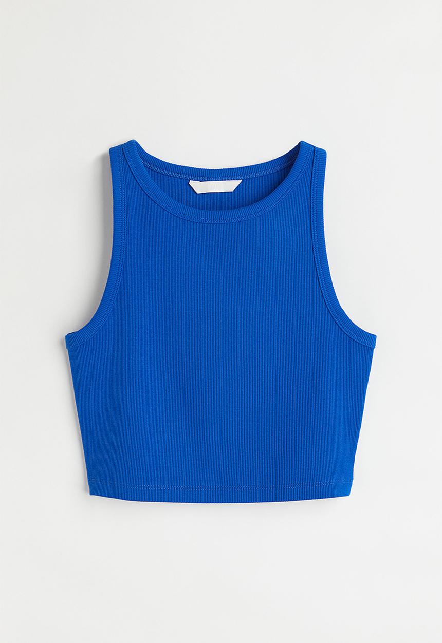 H&M - Cropped vest top - blue