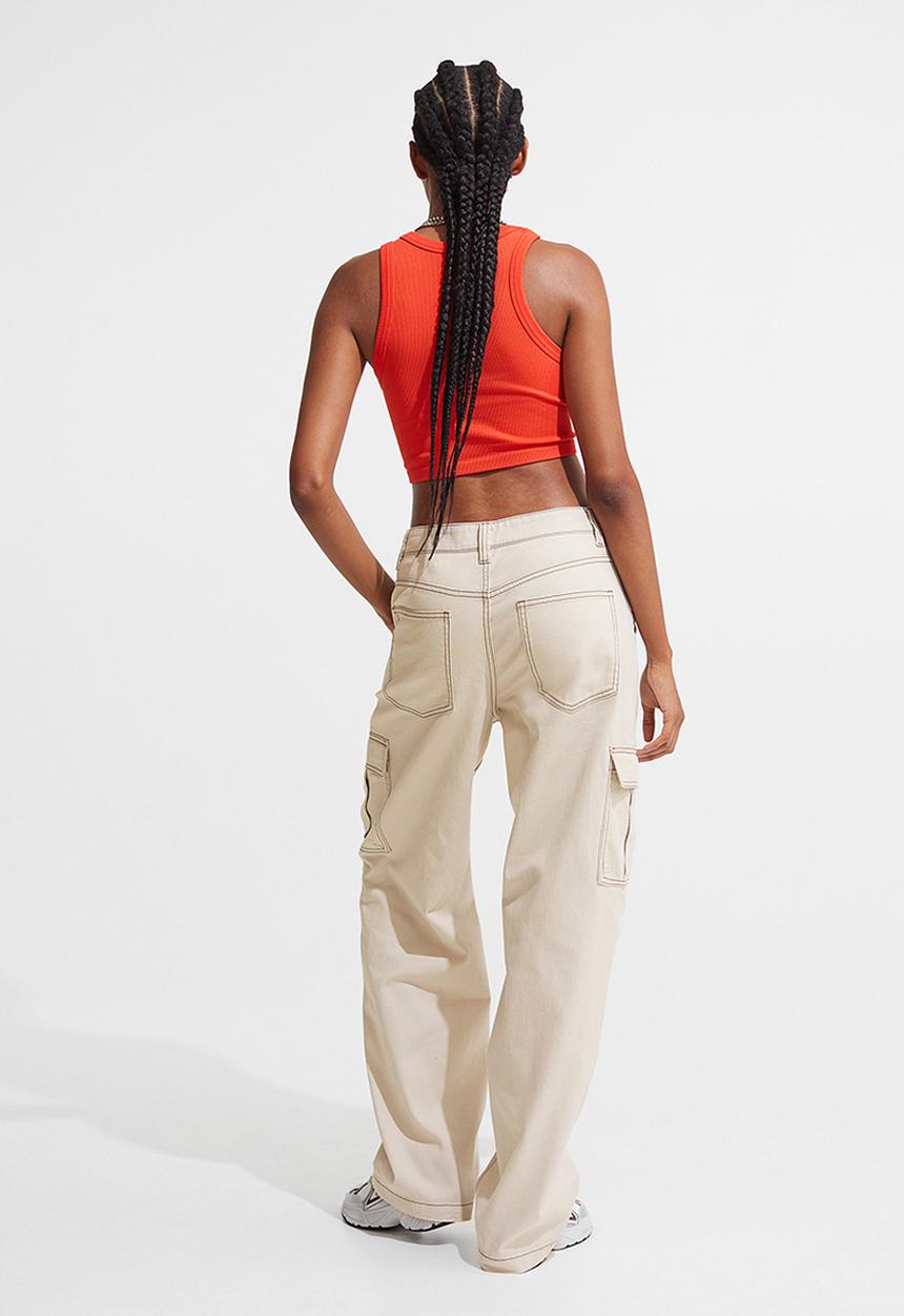 H&M - 90s baggy high waist jeans - light beige
