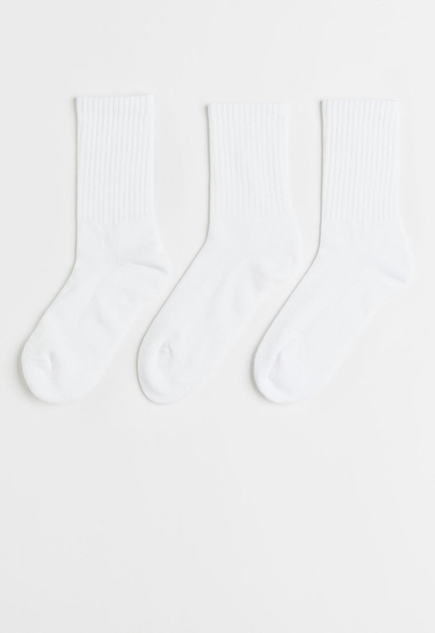 H&M - 3-Pack socks - white