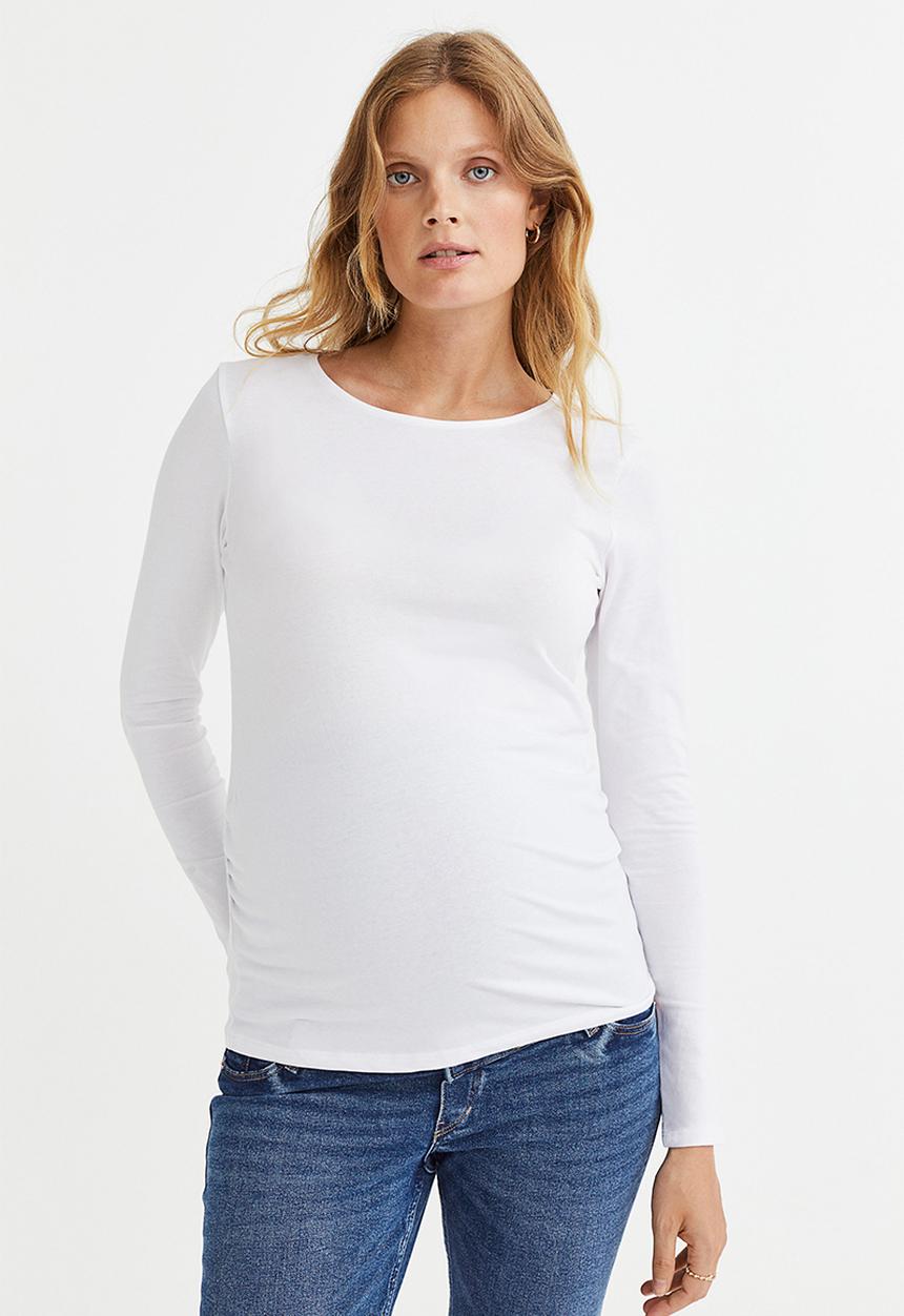 H&M - Mama 2 pack jersey tops - white & black