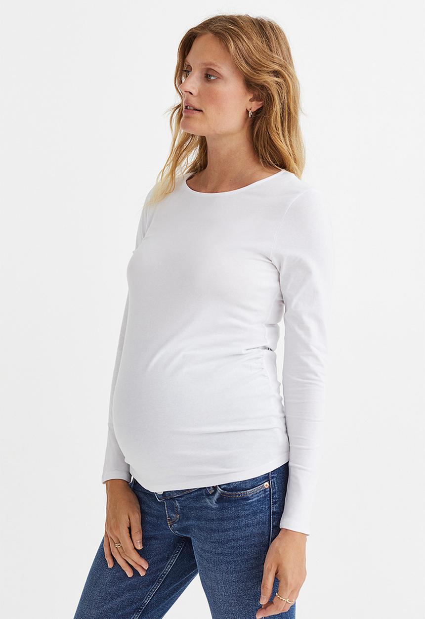 H&M - Mama 2 pack jersey tops - white & black