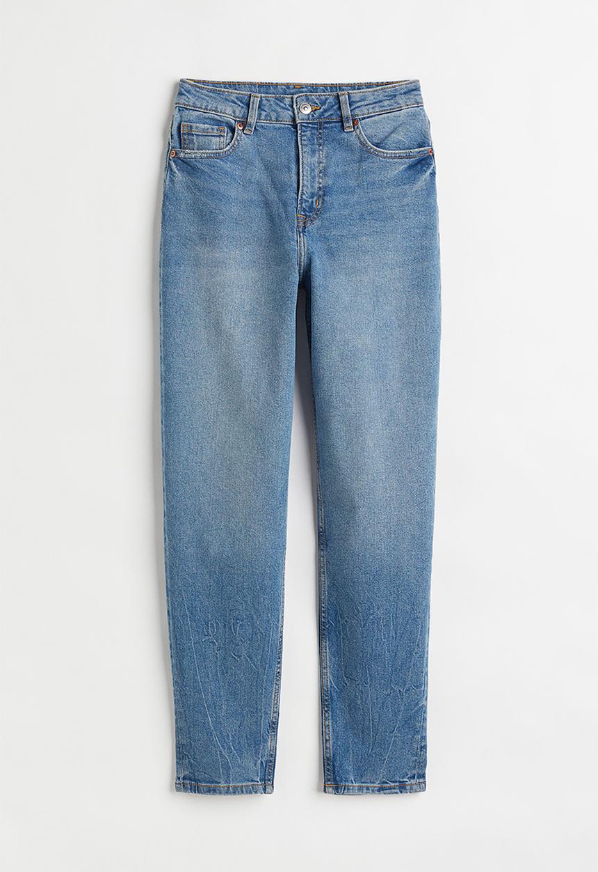 H&M - Mom loose-fit high ankle jeans - denim blue