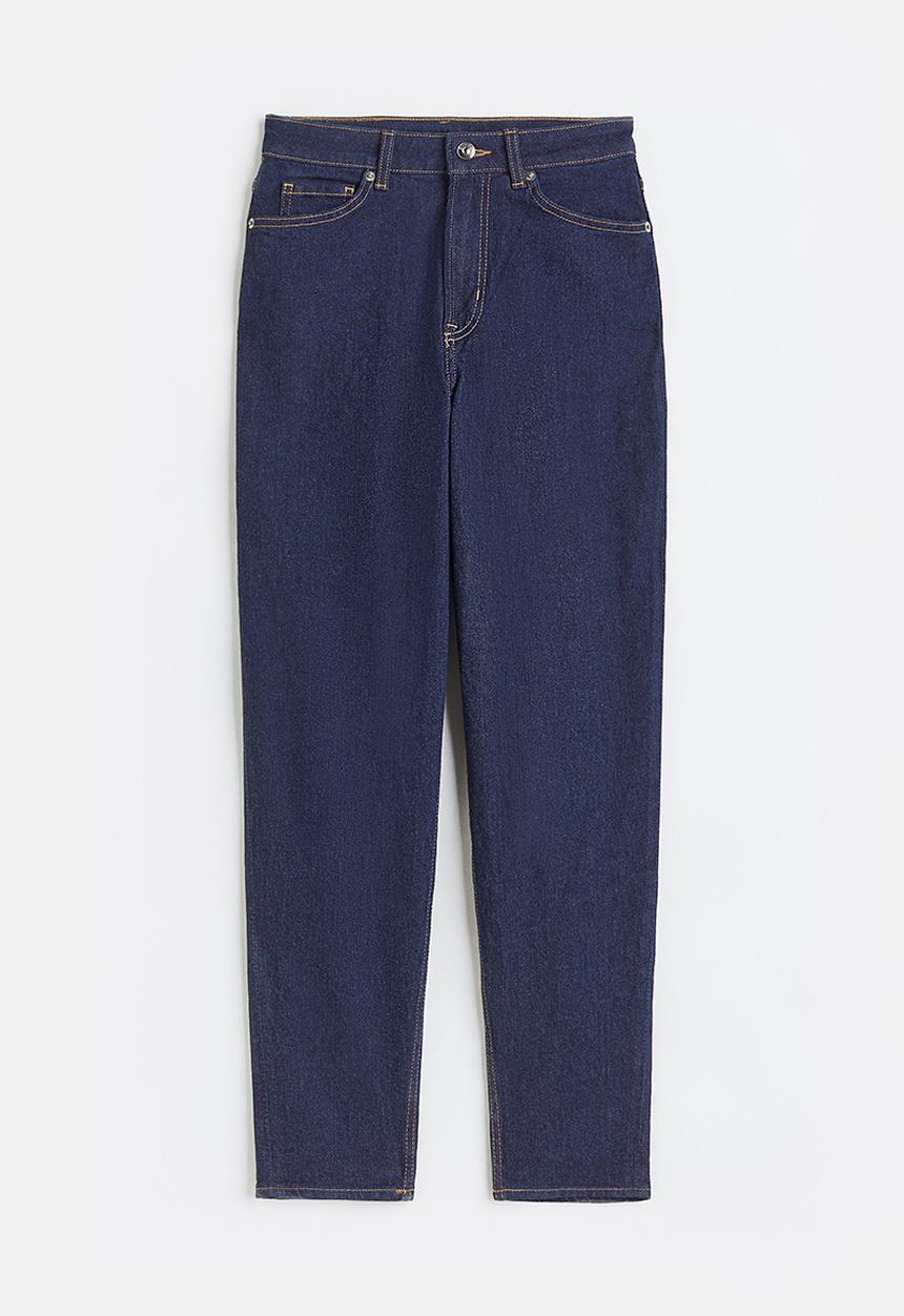 H&M - Mom loose-fit high ankle jeans - dark denim blue