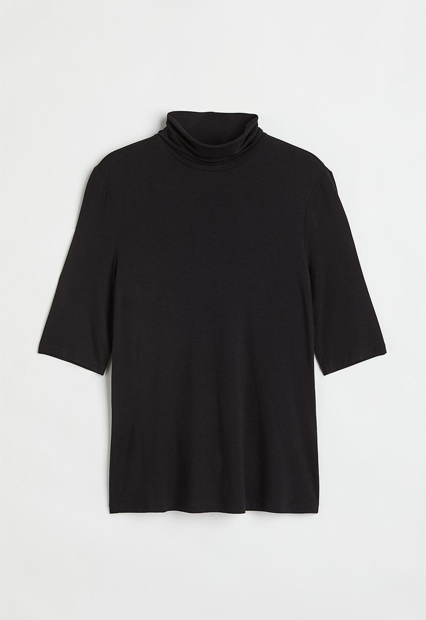 H&M - Polo-neck top - black