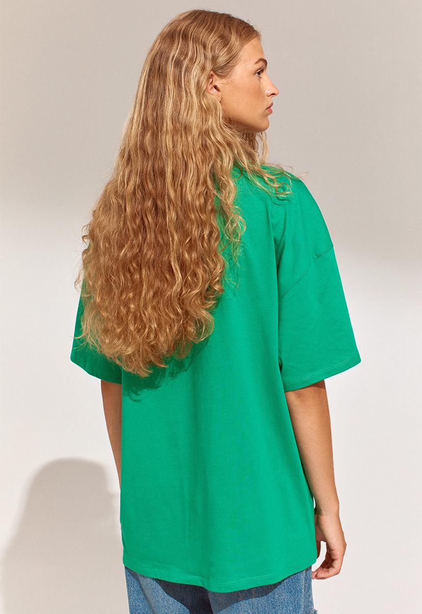 H&M - Printed T-shirt - green/snoopy