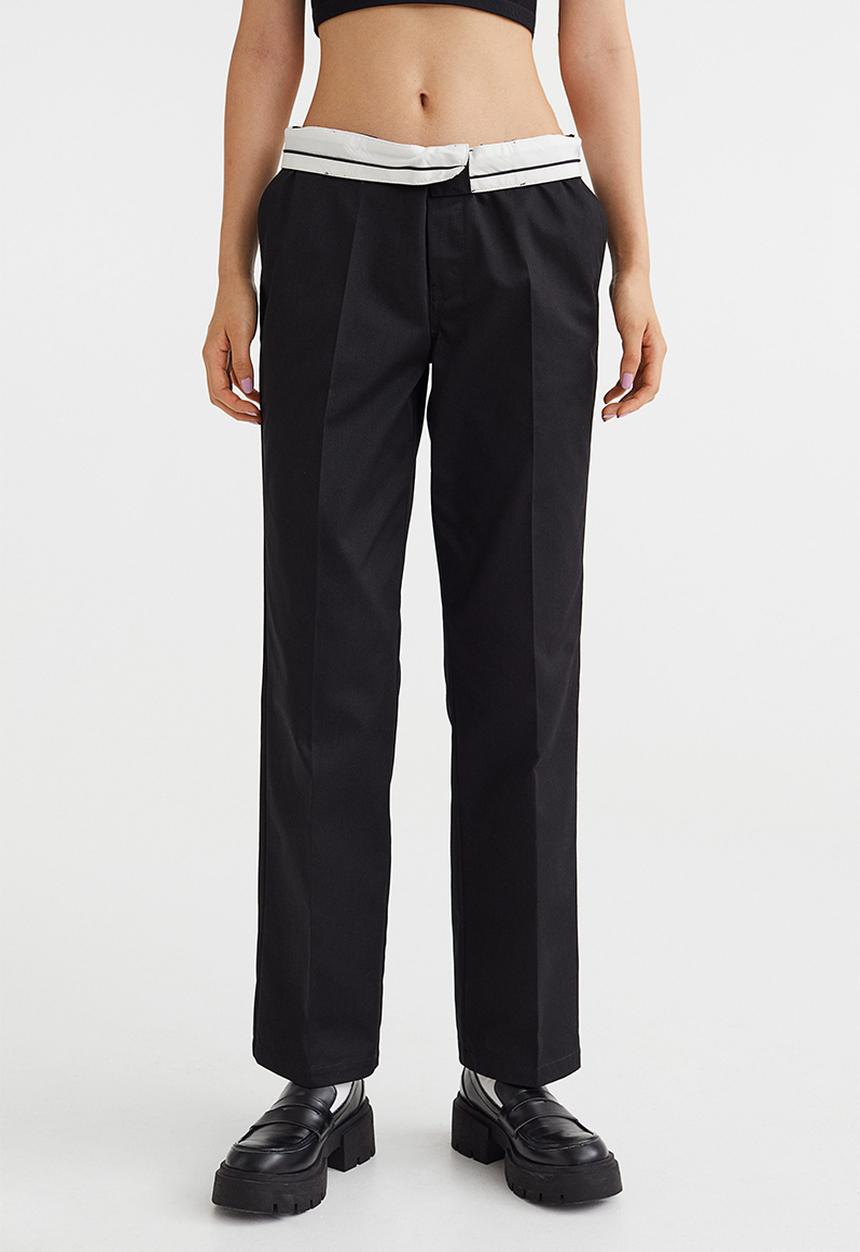 H&M - Crease-leg chinos - black