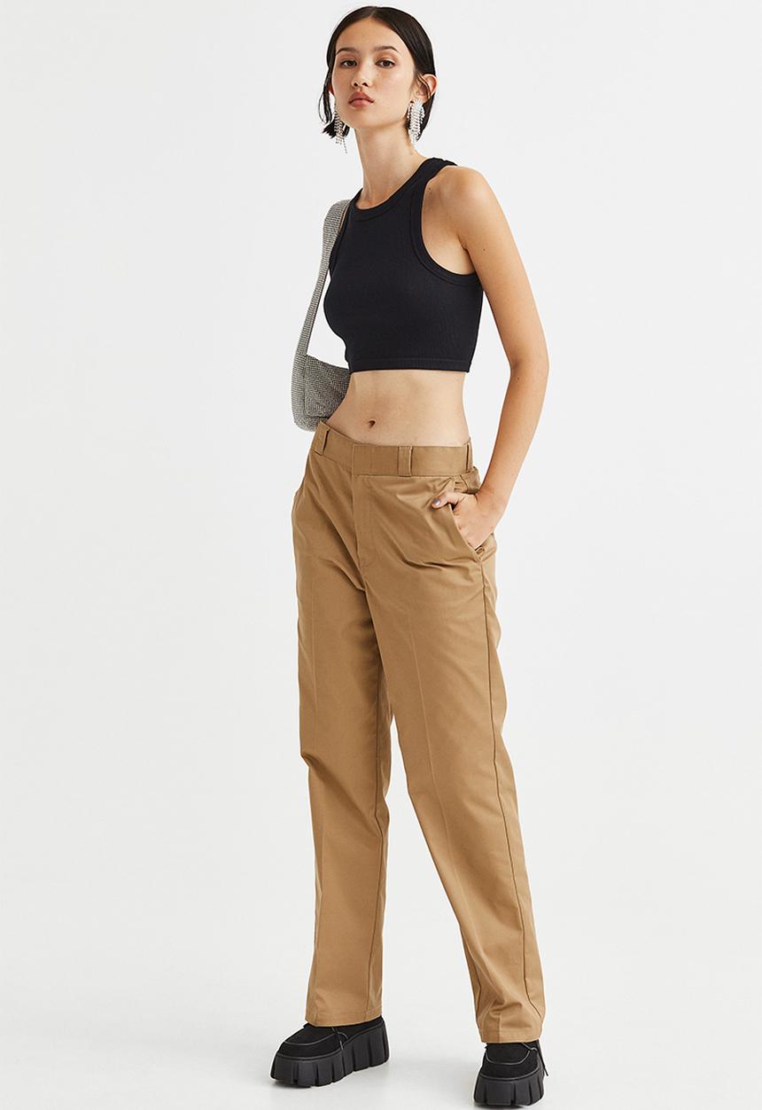 H&M - Crease-leg chinos - dark beige