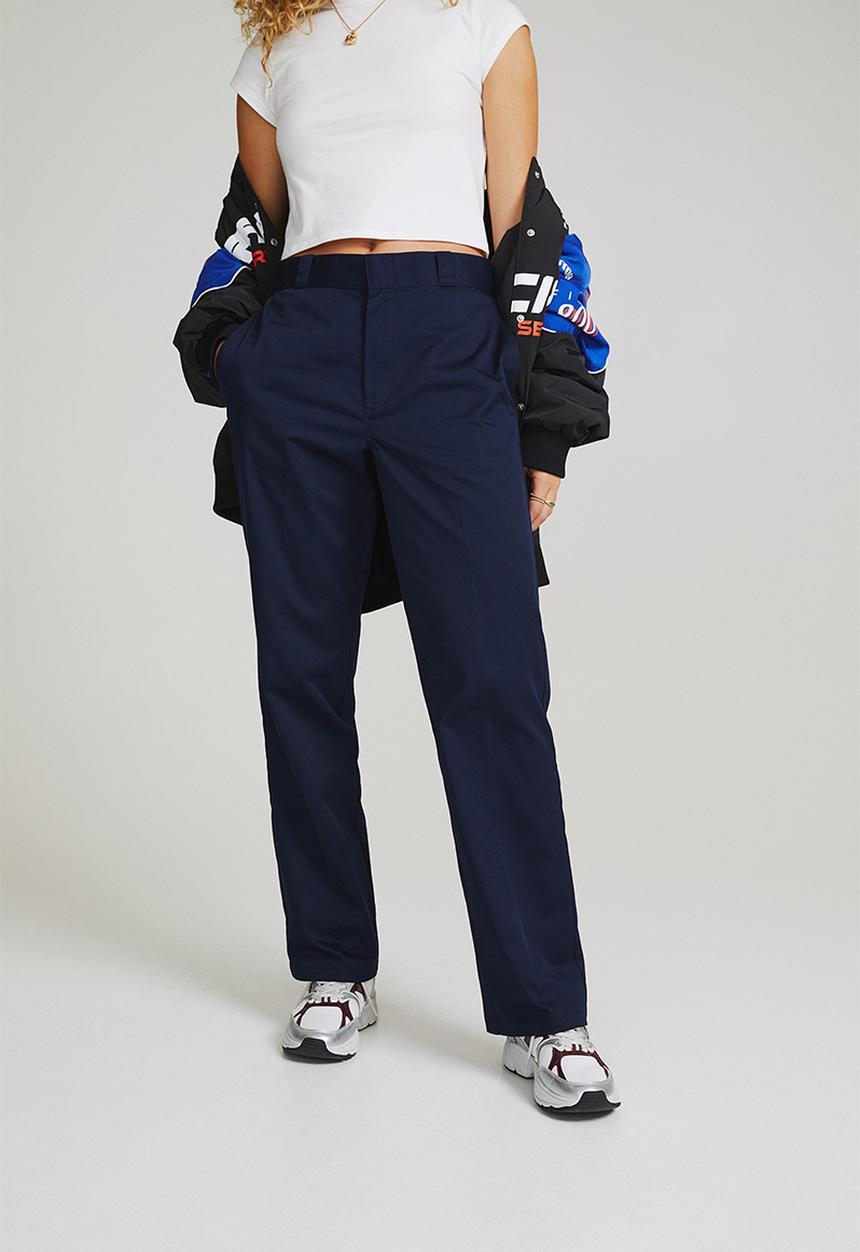 H&M - Crease-leg chinos - dark blue