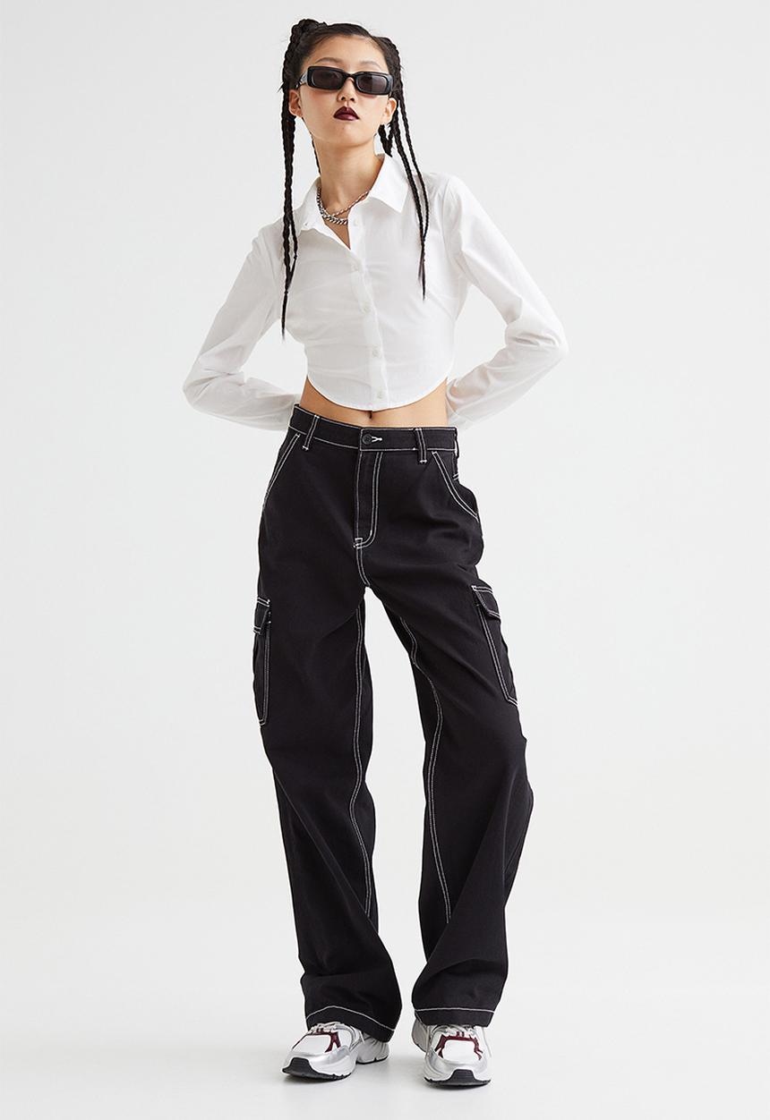 H&M - Open-backed shirt - white