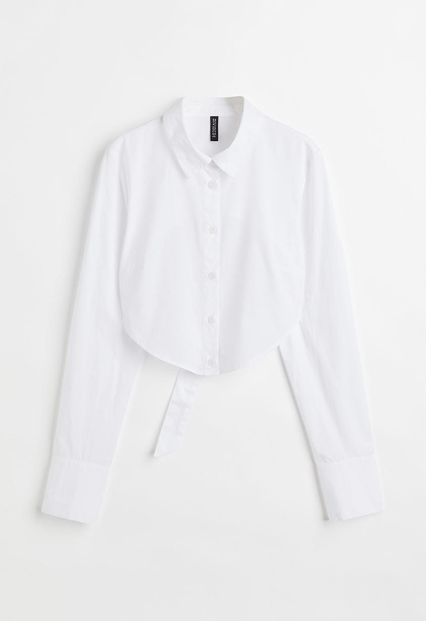H&M - Open-backed shirt - white