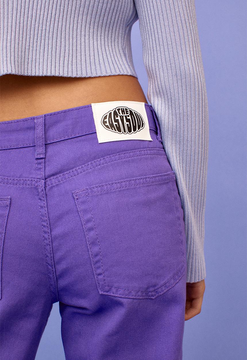 H&M - Wide twill trousers - purple