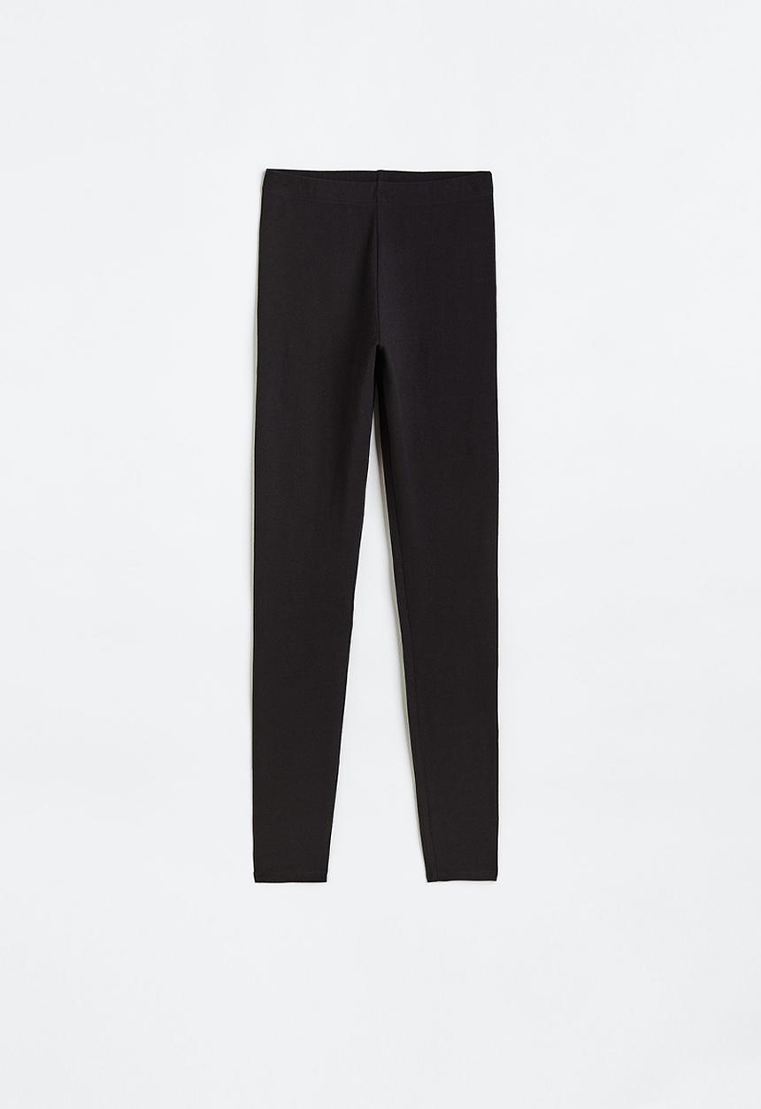 H&M - Cotton jersey leggings - black