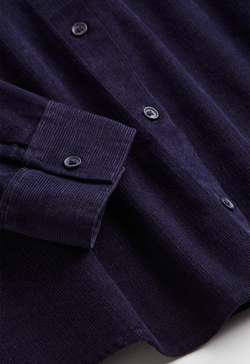 H&M - Oversized corduroy shirt - navy blue