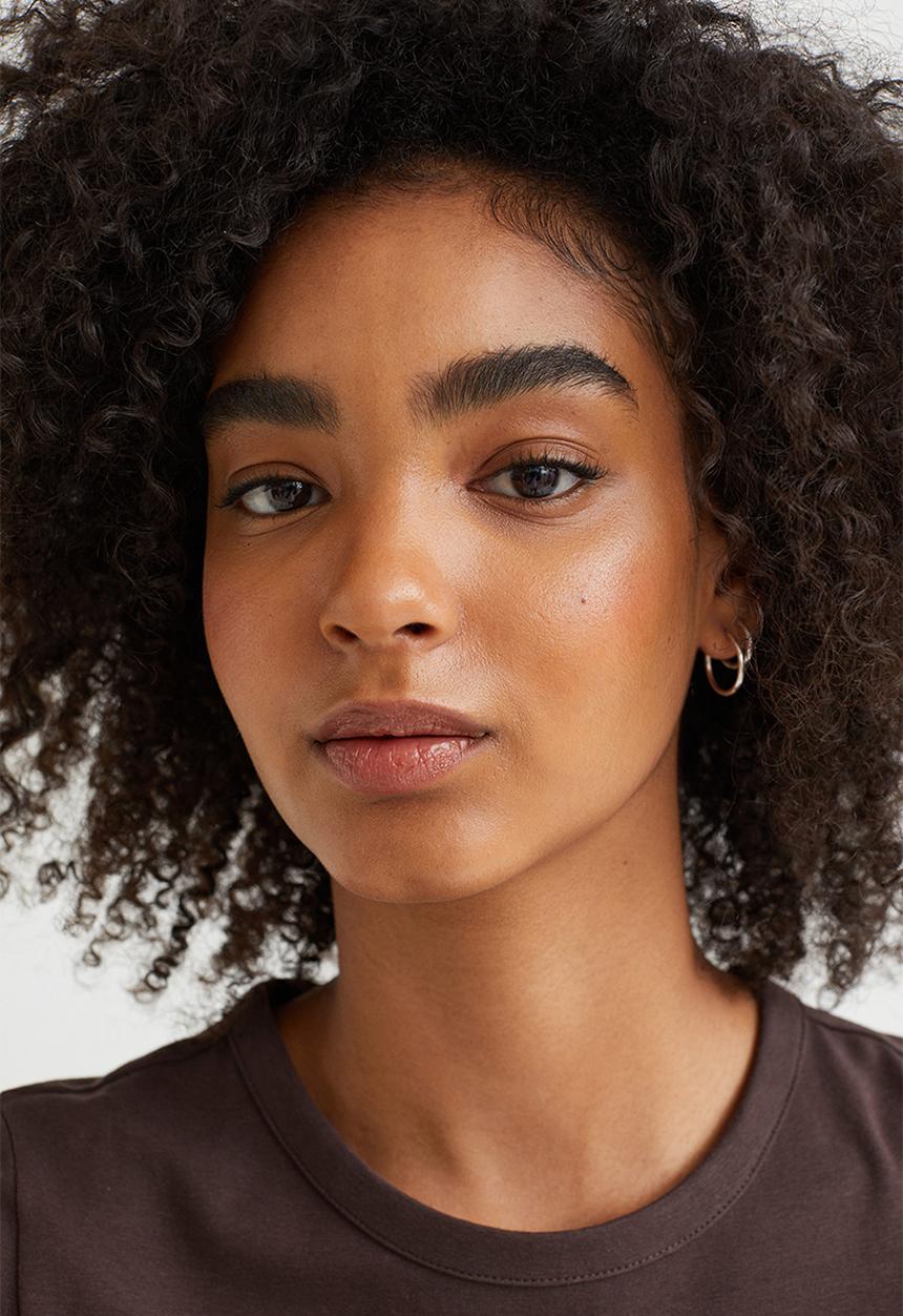 H&M - Cotton cropped top - dark brown