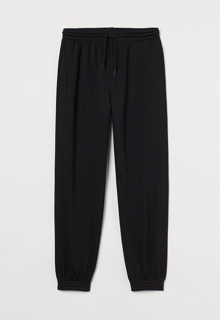 H&M - High-waisted joggers - black