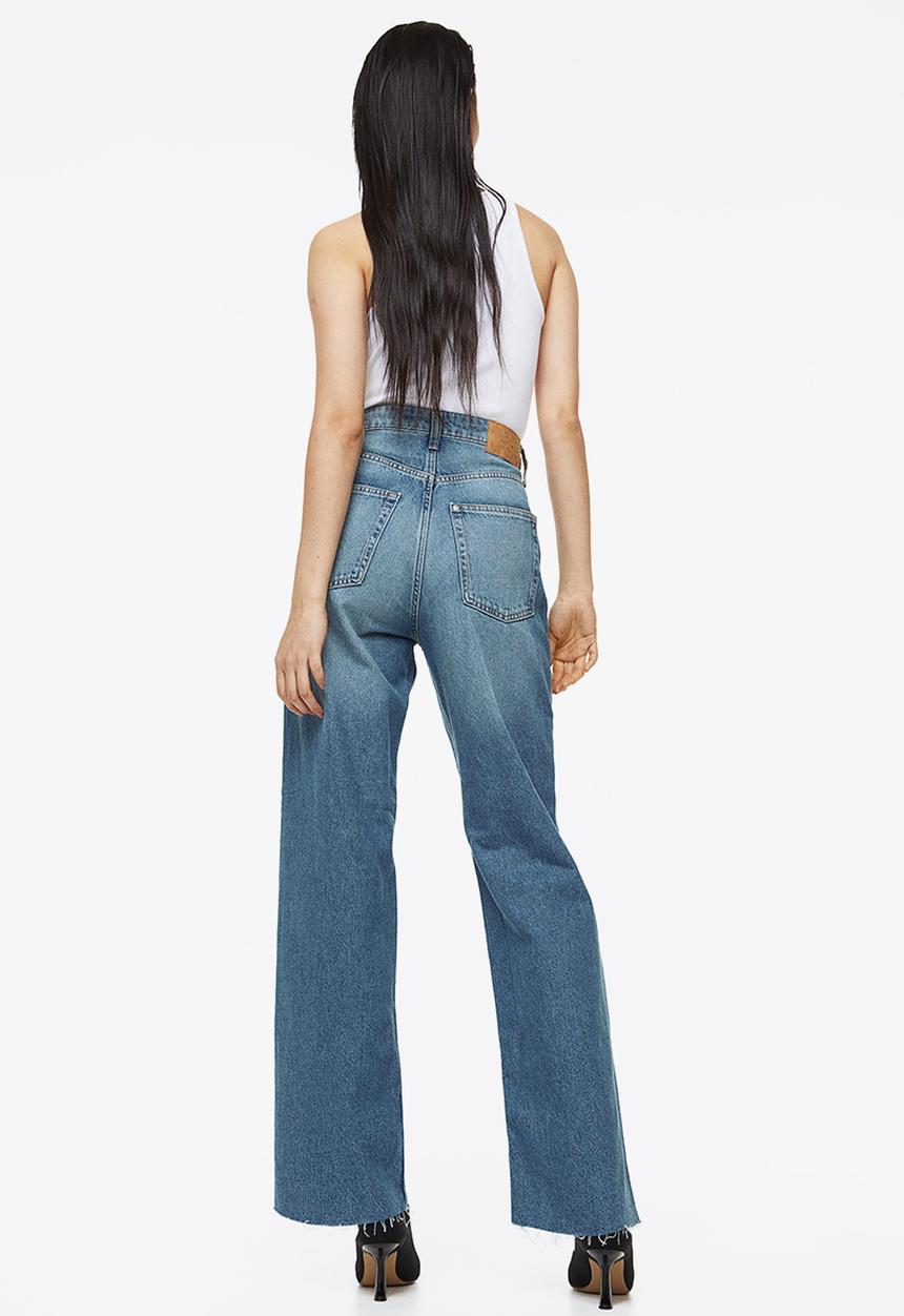 H&M - Wide ultra high jeans - denim blue