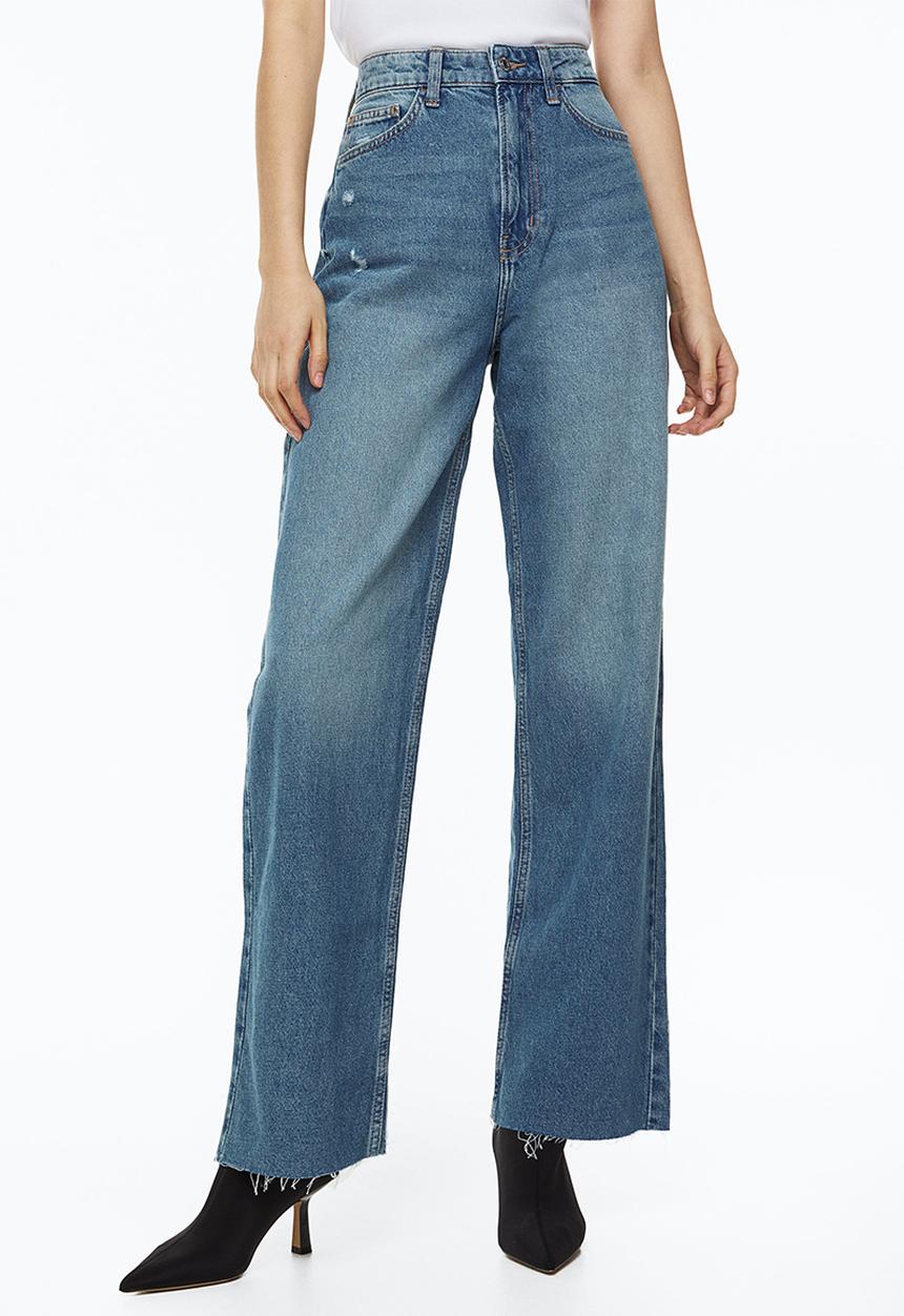 H&M - Wide ultra high jeans - denim blue