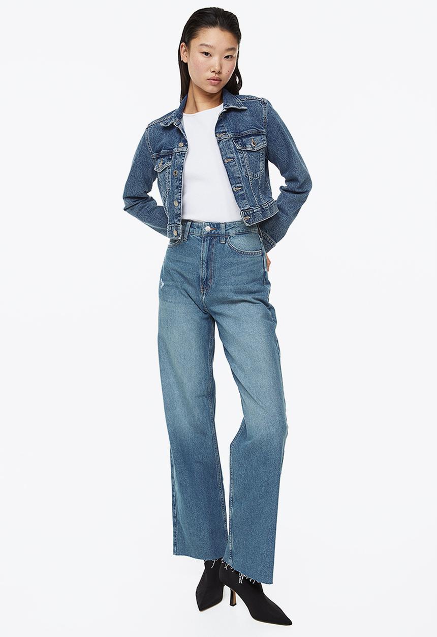 H&M - Wide ultra high jeans - denim blue