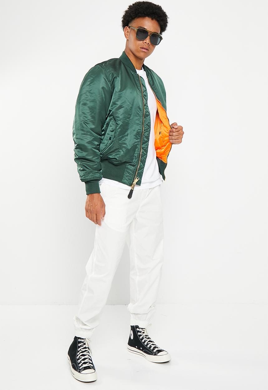 Alpha Industries - Ma 1 classic flight jacket - green & orange 
