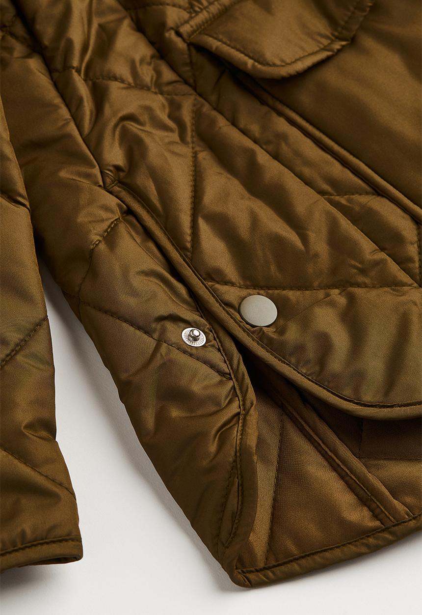 H&M - Oversized quilted jacket - dark khaki green
