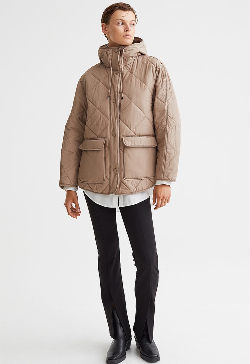 H&M - Oversized quilted jacket - beige