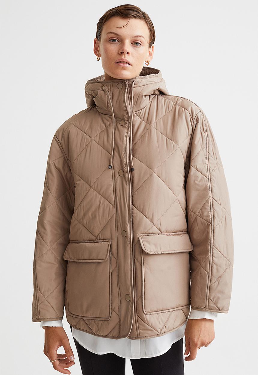 H&M - Oversized quilted jacket - beige