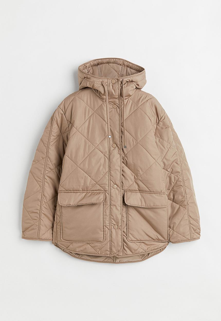 H&M - Oversized quilted jacket - beige