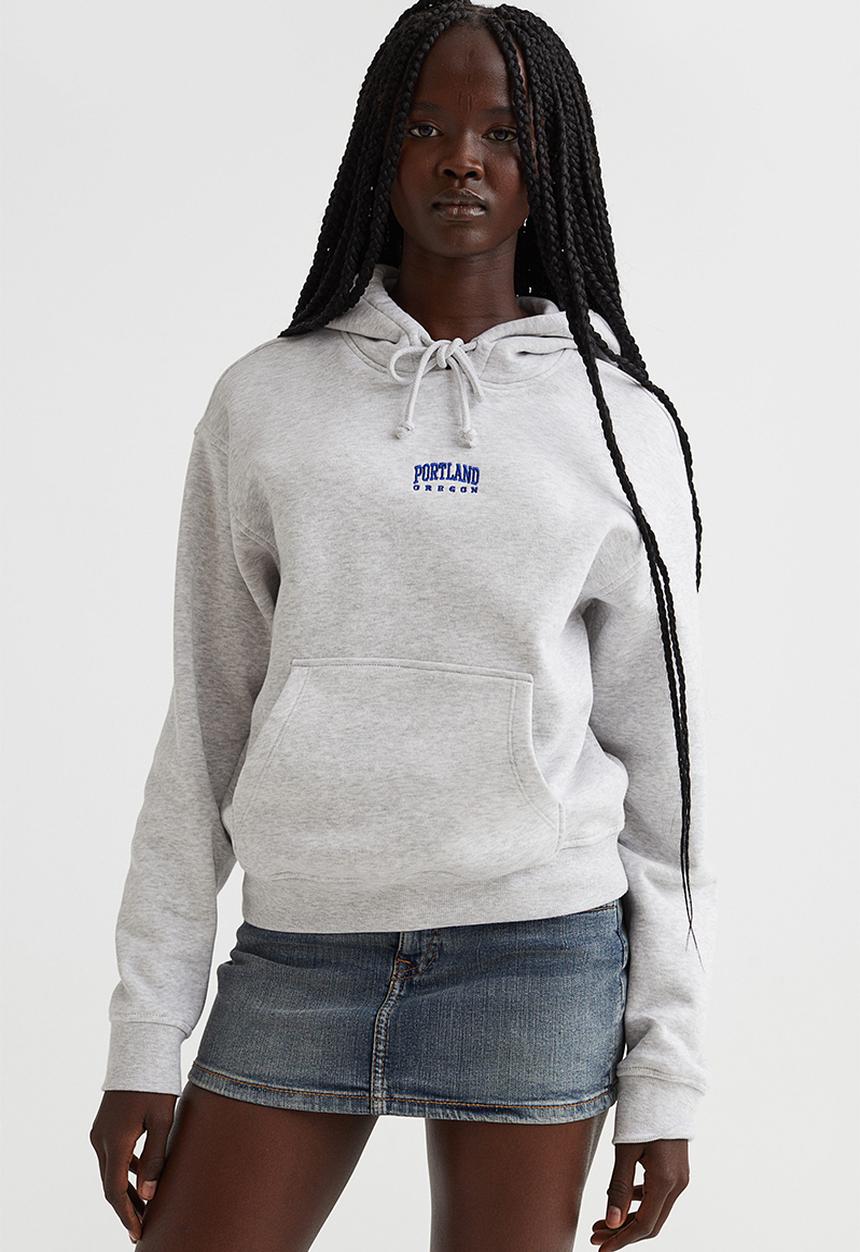 H&M - Hoodie - light grey marl/portland