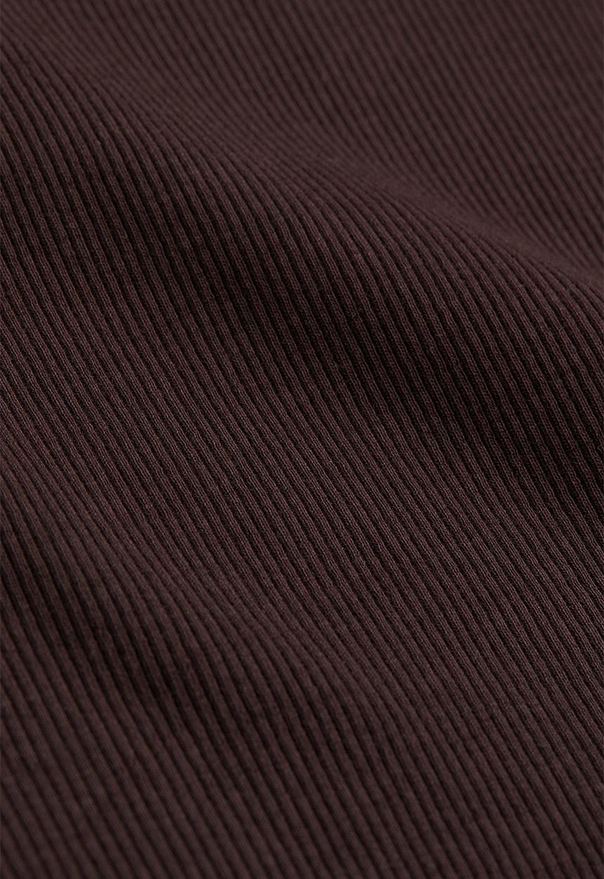 H&M - Ribbed cropped top - dark brown