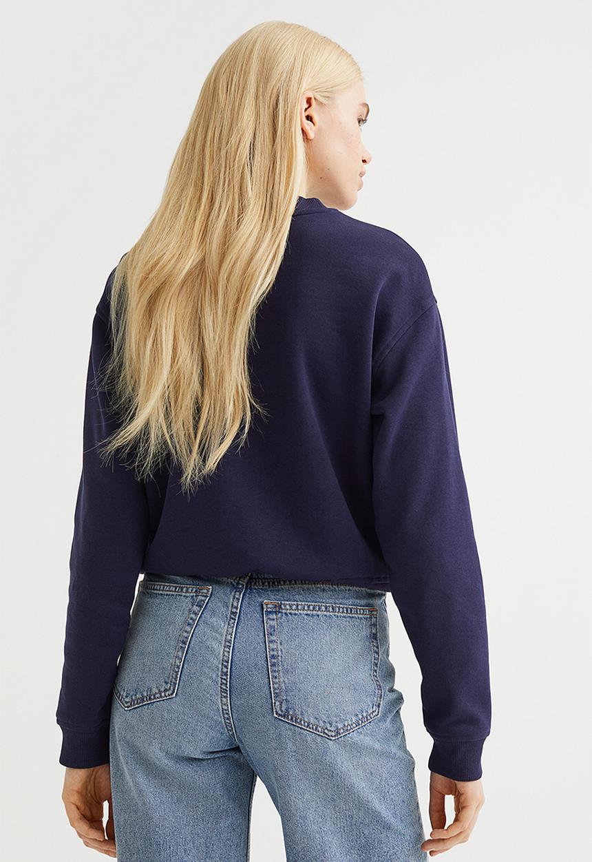 H&M - Printed sweatshirt - dark blue/california
