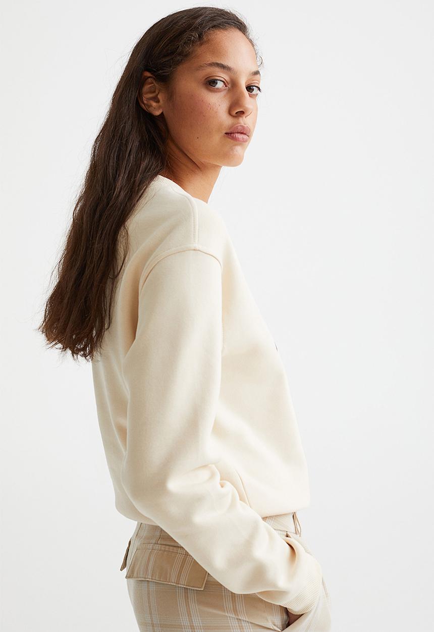 H&M - Printed sweatshirt - light beige/austin