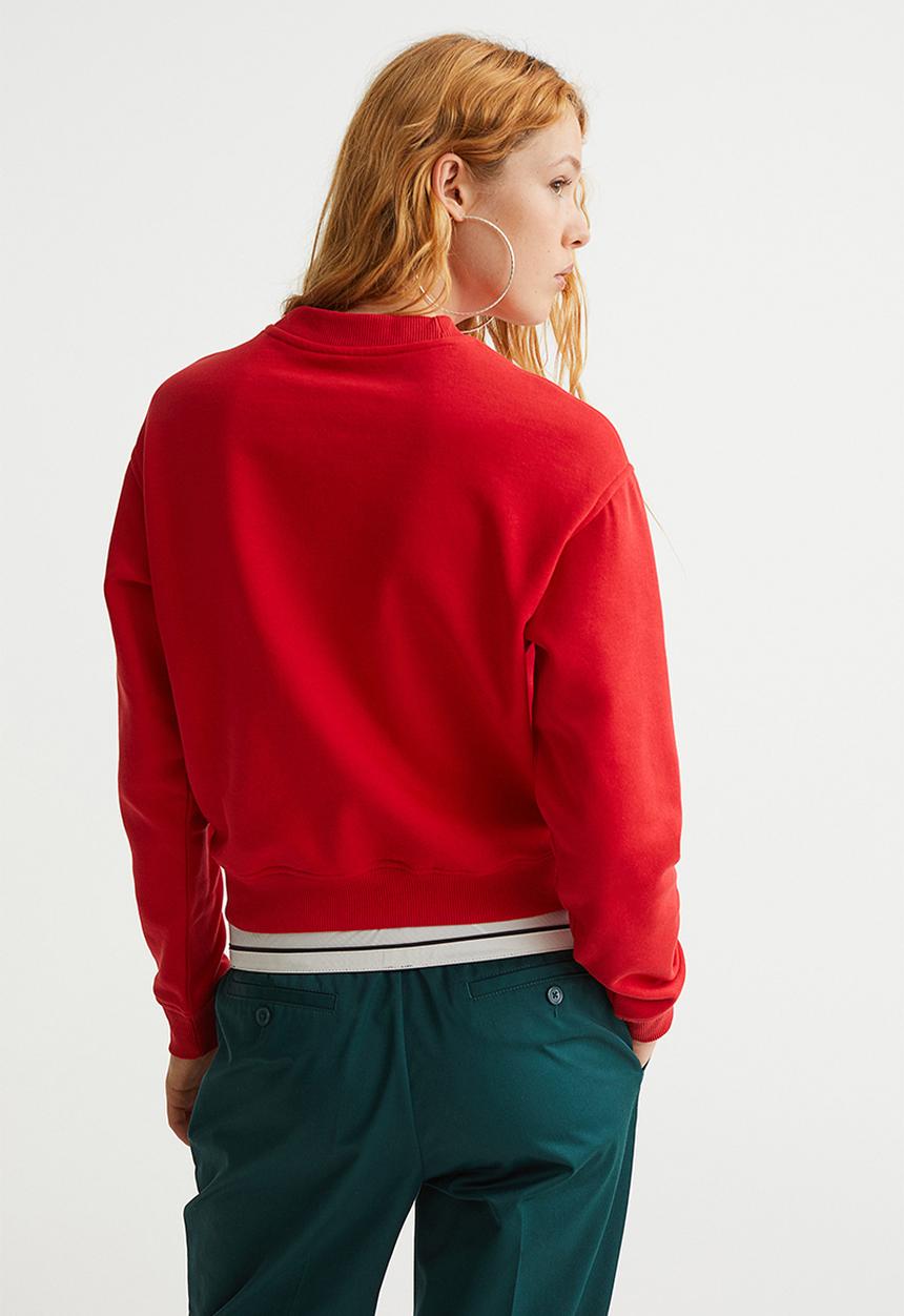 H&M - Printed sweatshirt - red/orlando