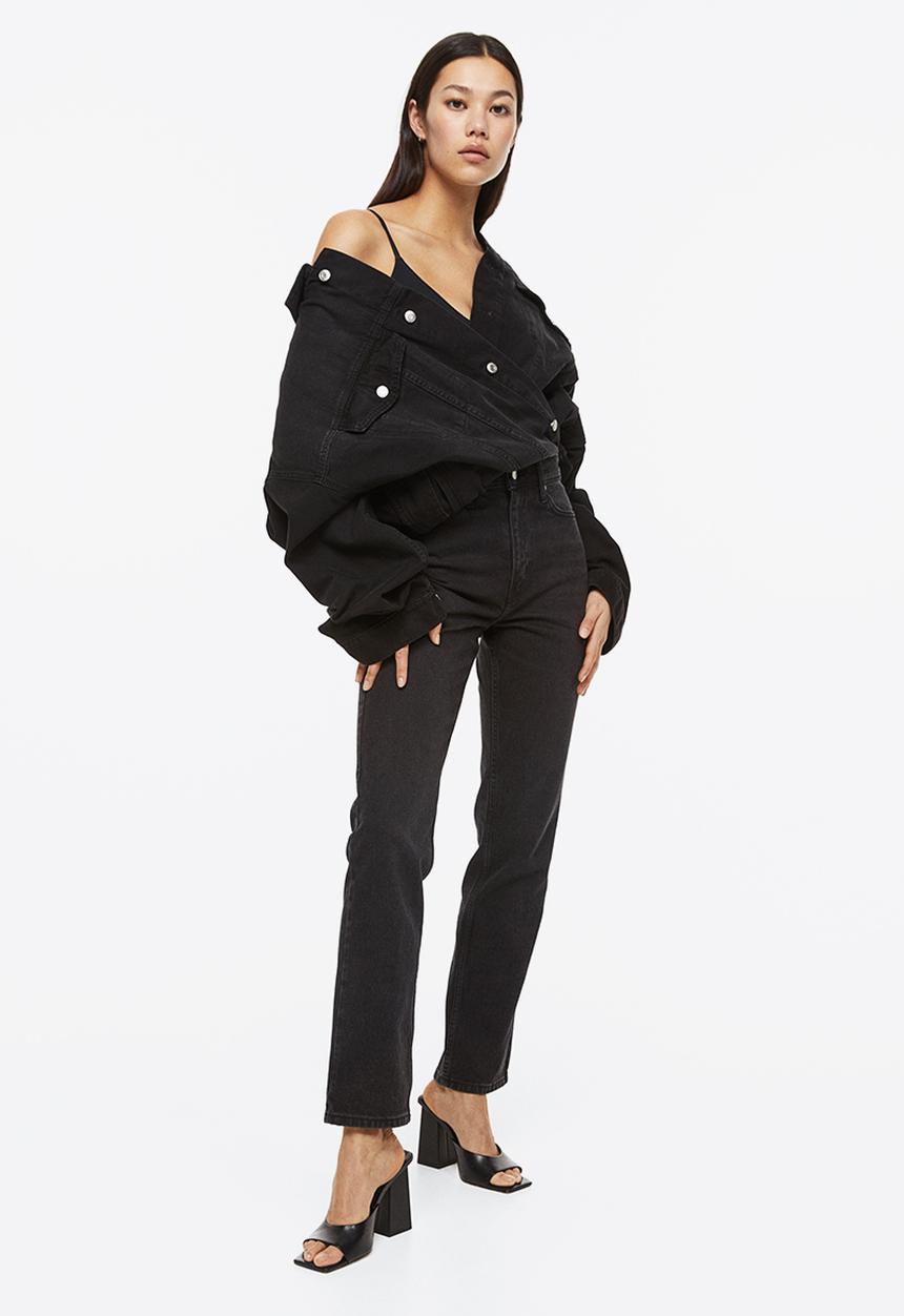 H&M - Vintage straight high jeans - black