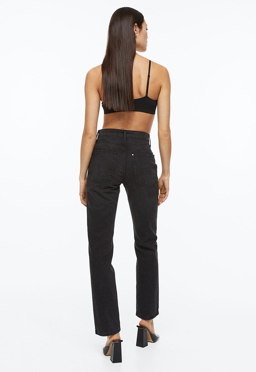 H&M - Vintage straight high jeans - black