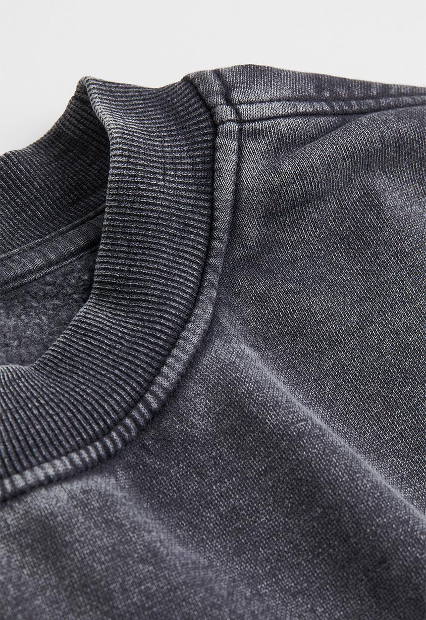 H&M - Oversized printed sweatshirt - dark grey/nyc champs