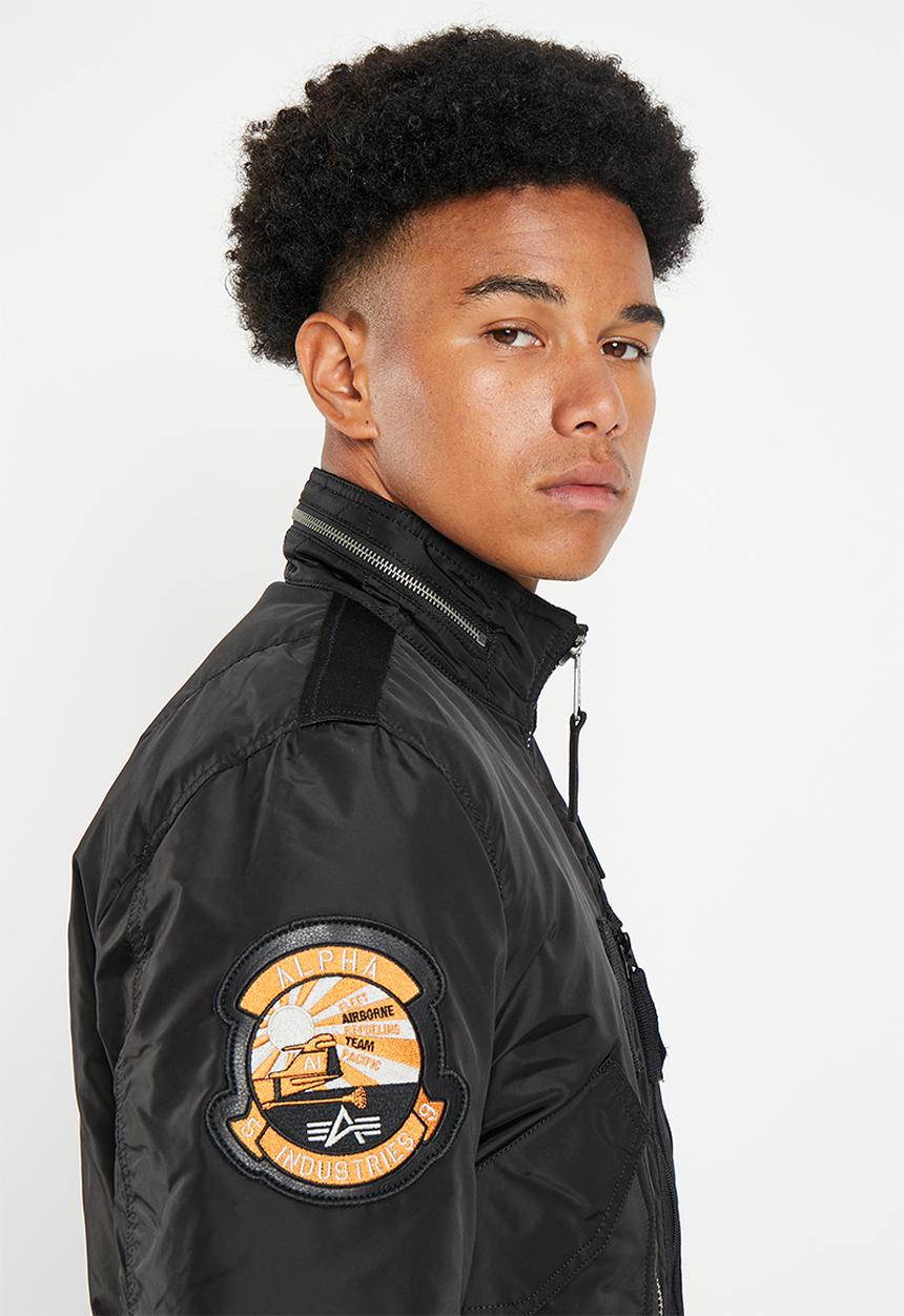 Alpha Industries - Engine jacket embroidered patch - black & orange
