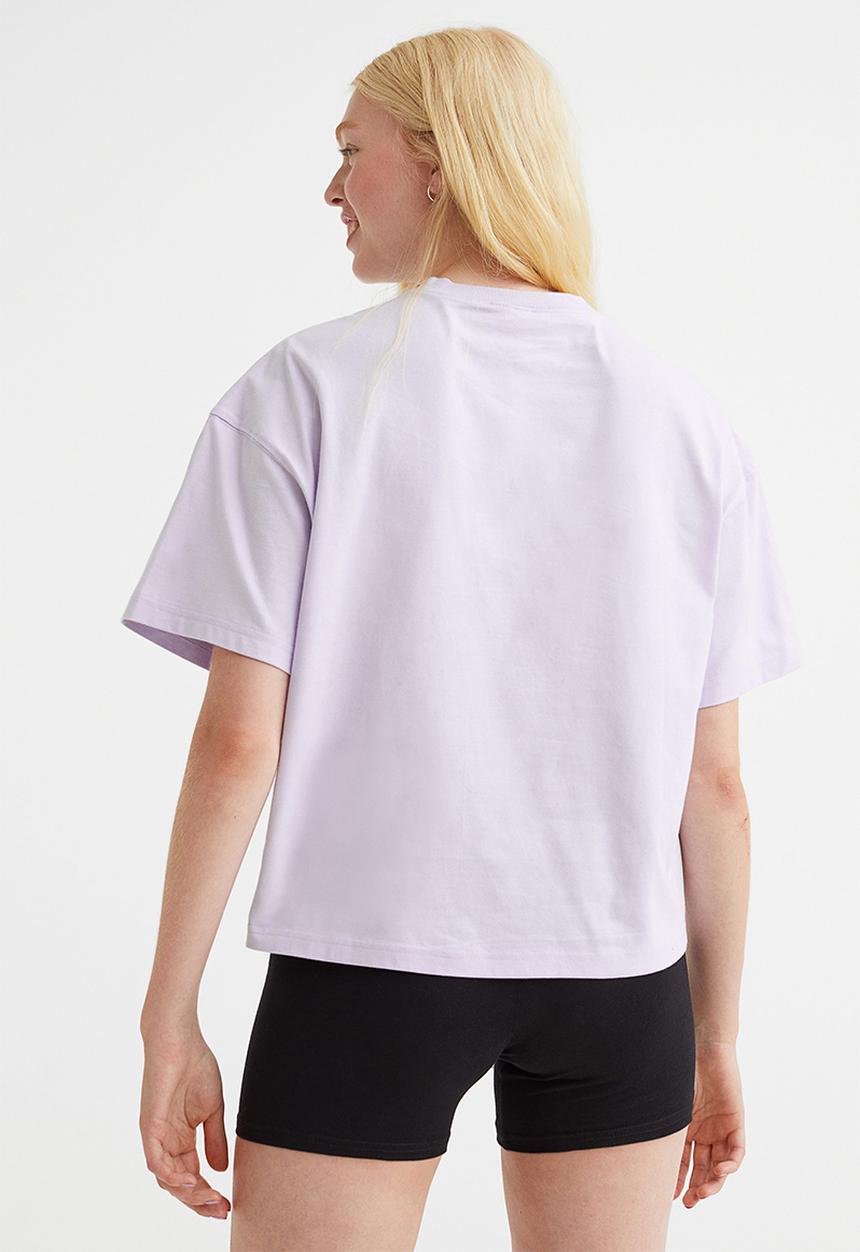 H&M - Boxy T-shirt - light purple