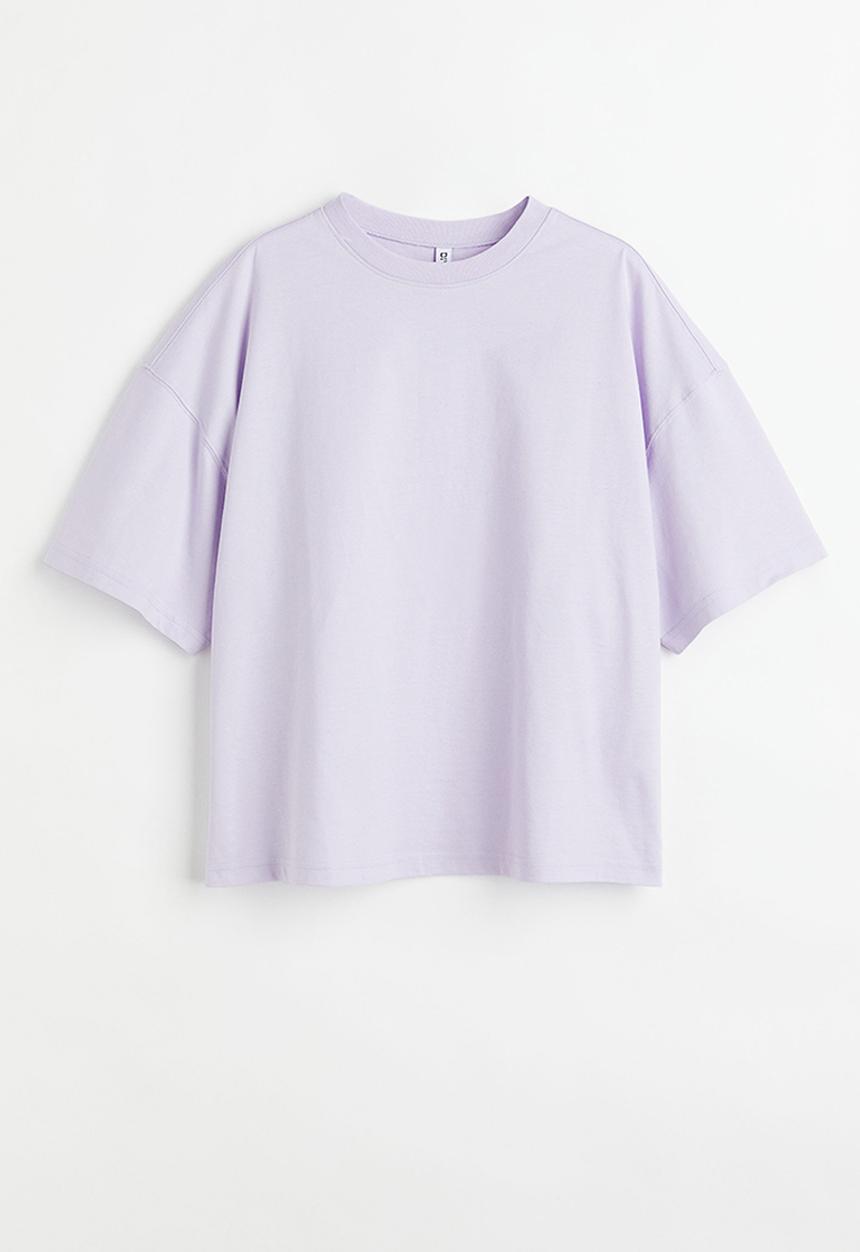 H&M - Boxy T-shirt - light purple