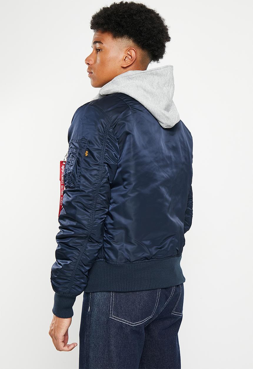 Alpha Industries - Ma 1 dtec se hood jacket - rep blue