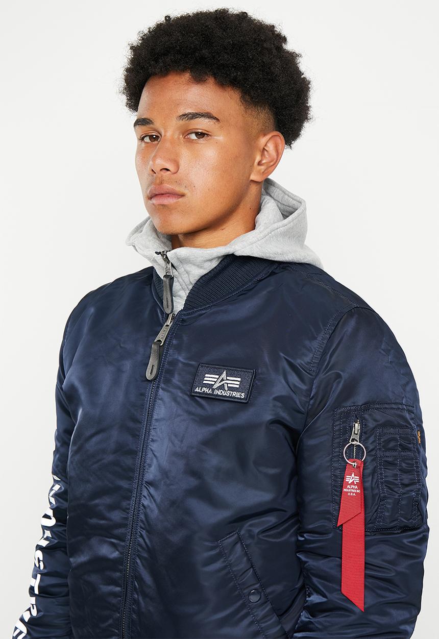 Alpha Industries - Ma 1 dtec se hood jacket - rep blue