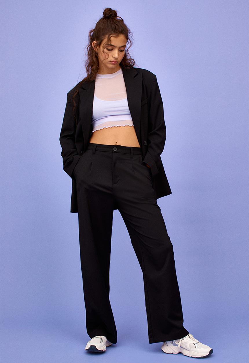 H&M - Wide trousers - black