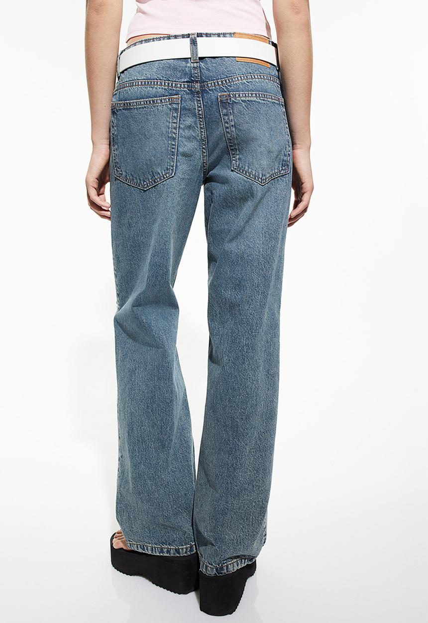 H&M - Wide low waist jeans - denim blue