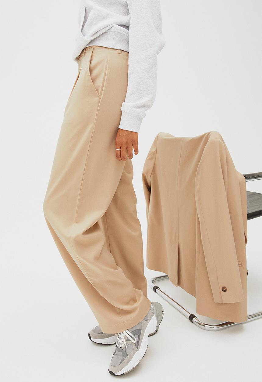 H&M - Wide trousers - beige