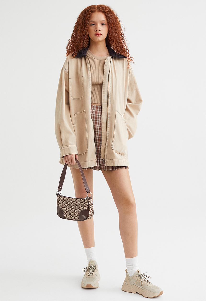 H&M - Small shoulder bag - brown/patterned
