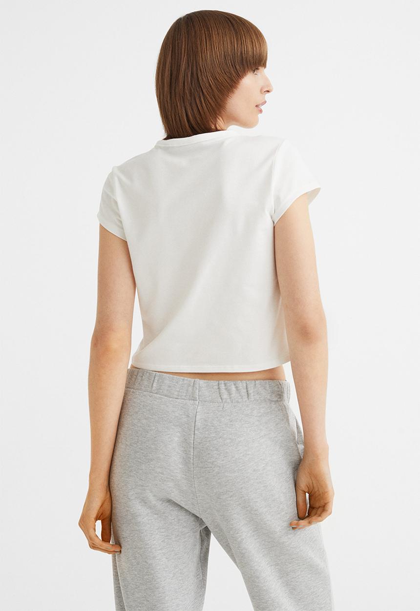H&M - Cotton jersey T-shirt - white